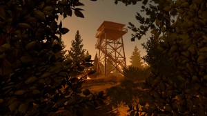 Screenshot de Firewatch, un juego que transporta al jugador a la naturaleza veraniega.